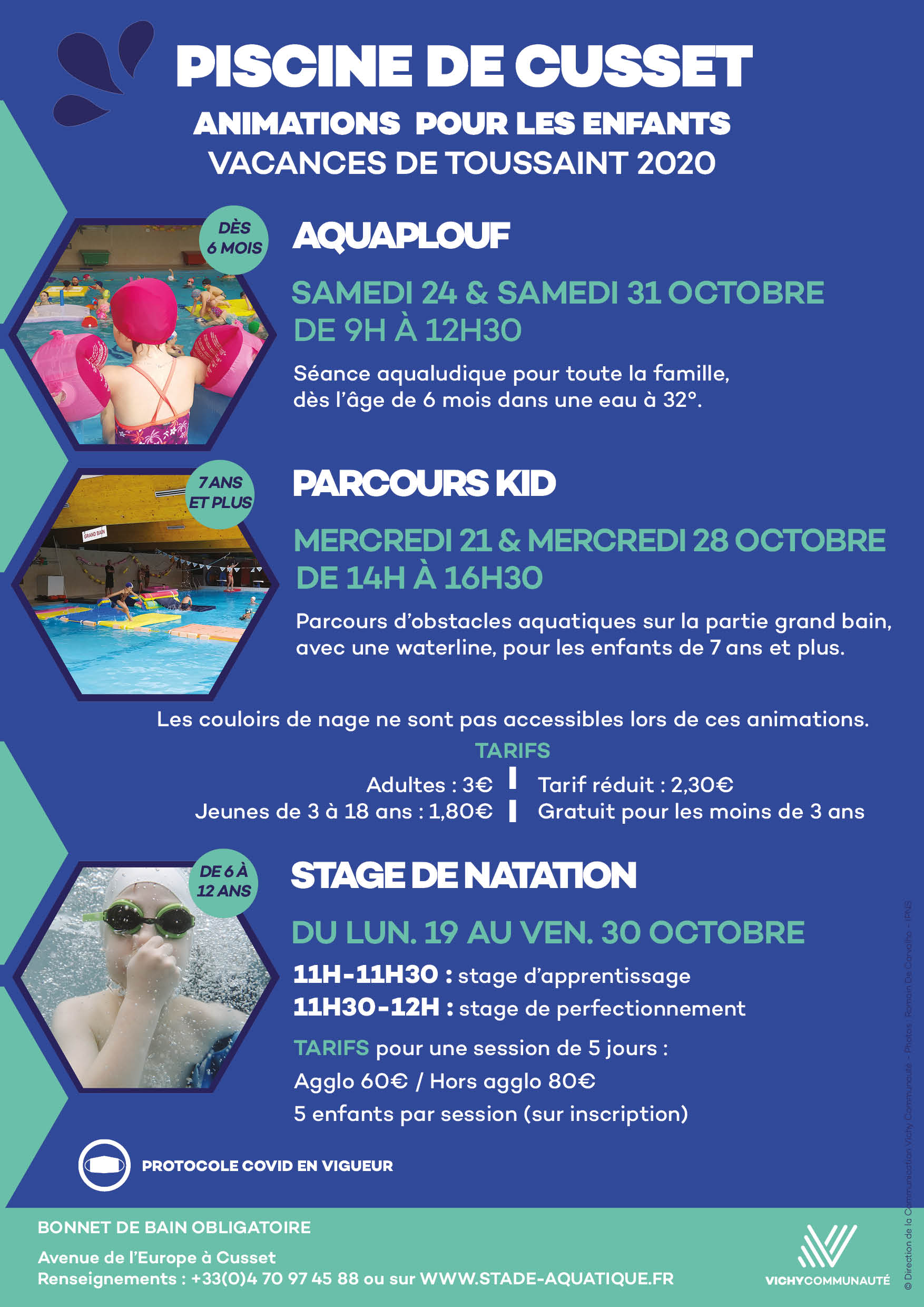 Animations des vacances d'automne 2020 - Stade aquatique